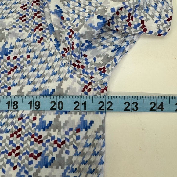 NWT Robert Graham Clubhouse Basel Geometric Performance Golf Polo MEDIUM $128 - Picture 11 of 12